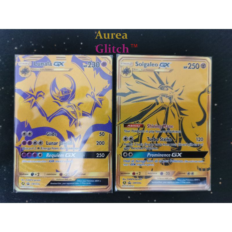 Pokemon TCG - Lunala GX SM103a & Solgaleo GX SM104a Hidden Fates