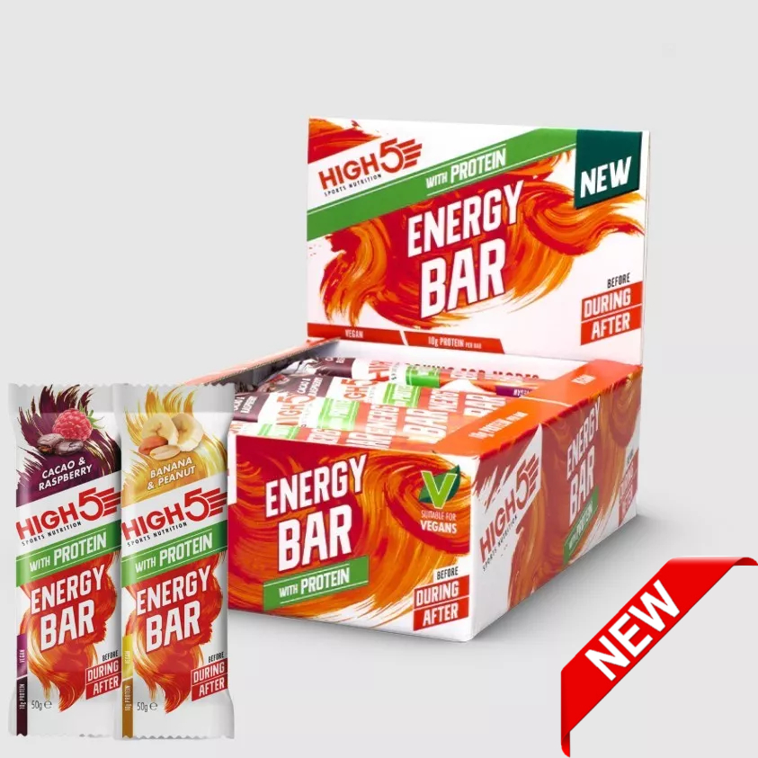 High5 Sport Nutrition Energy Bar With Protein (Energy & Recovery for Running, Cycling, Hiking