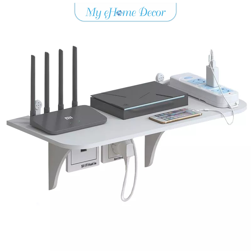 Wifi Router Shelf Modem Holder Tv Box Rack Wall Storage Dvd Player 