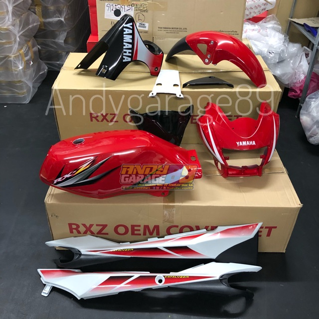 COVERSET RXZ CATALYZER OEM MERAH PUTIH | Shopee Malaysia