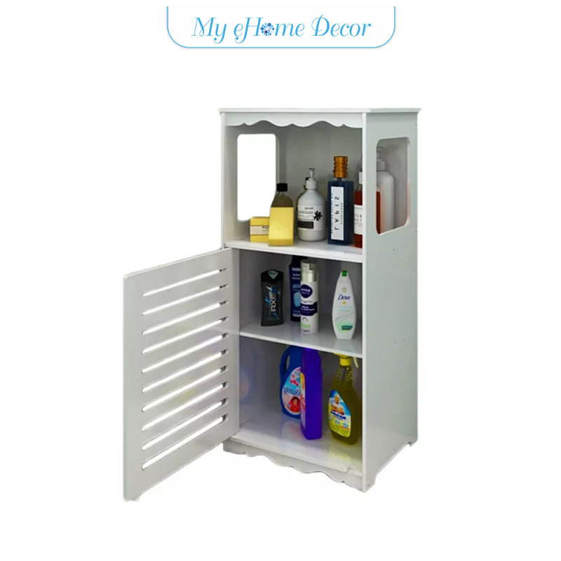 Bathroom toilet side shampoo laundry detergent storage shelf