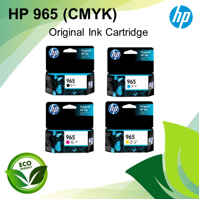 HP 965 Officejet Black/Cyan/Magenta/Yellow Original Ink Cartridge ...