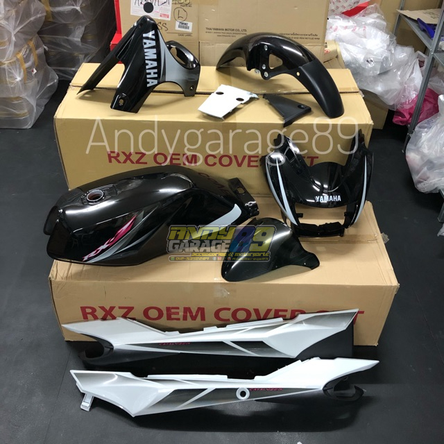 COVERSET RXZ CATALYZER OEM HITAM PUTIH | Shopee Malaysia