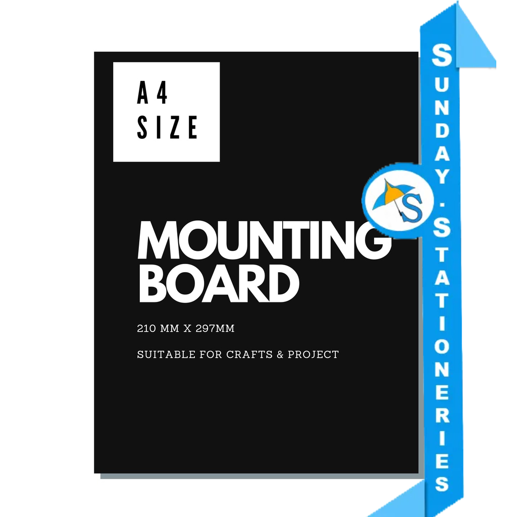 A4 Size Black Mounting / Mount Board For Poster , DIY , Project