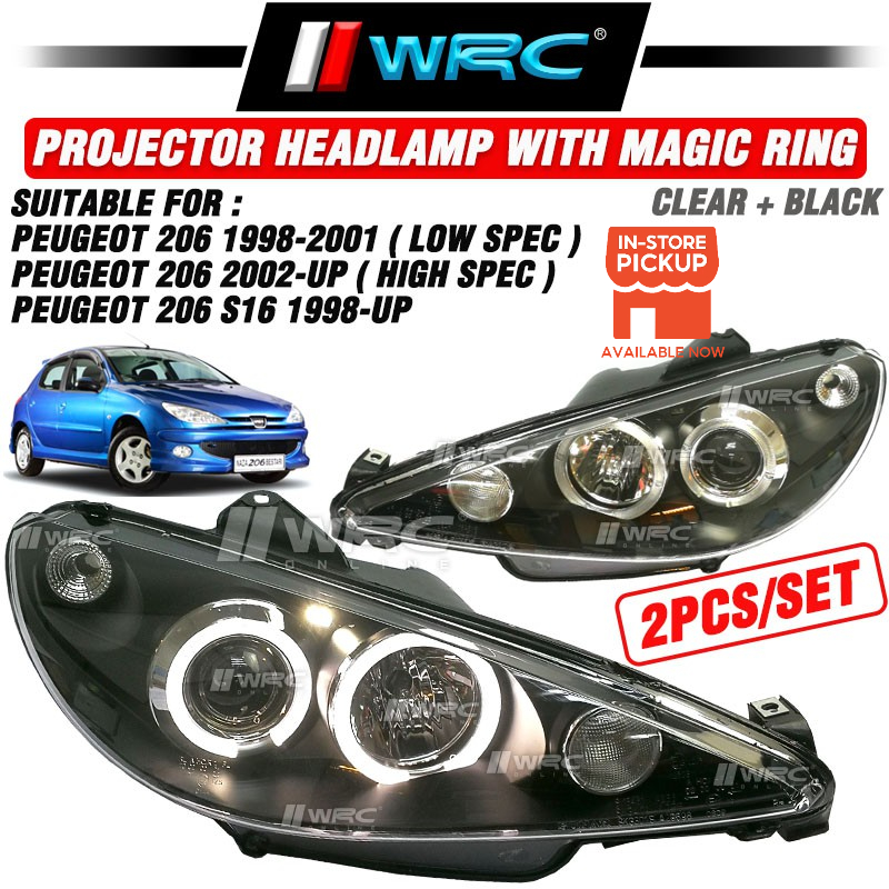 Sonar Peugeot 206 1998 - Up / 206 S16 1998 - Up Projector Headlamp