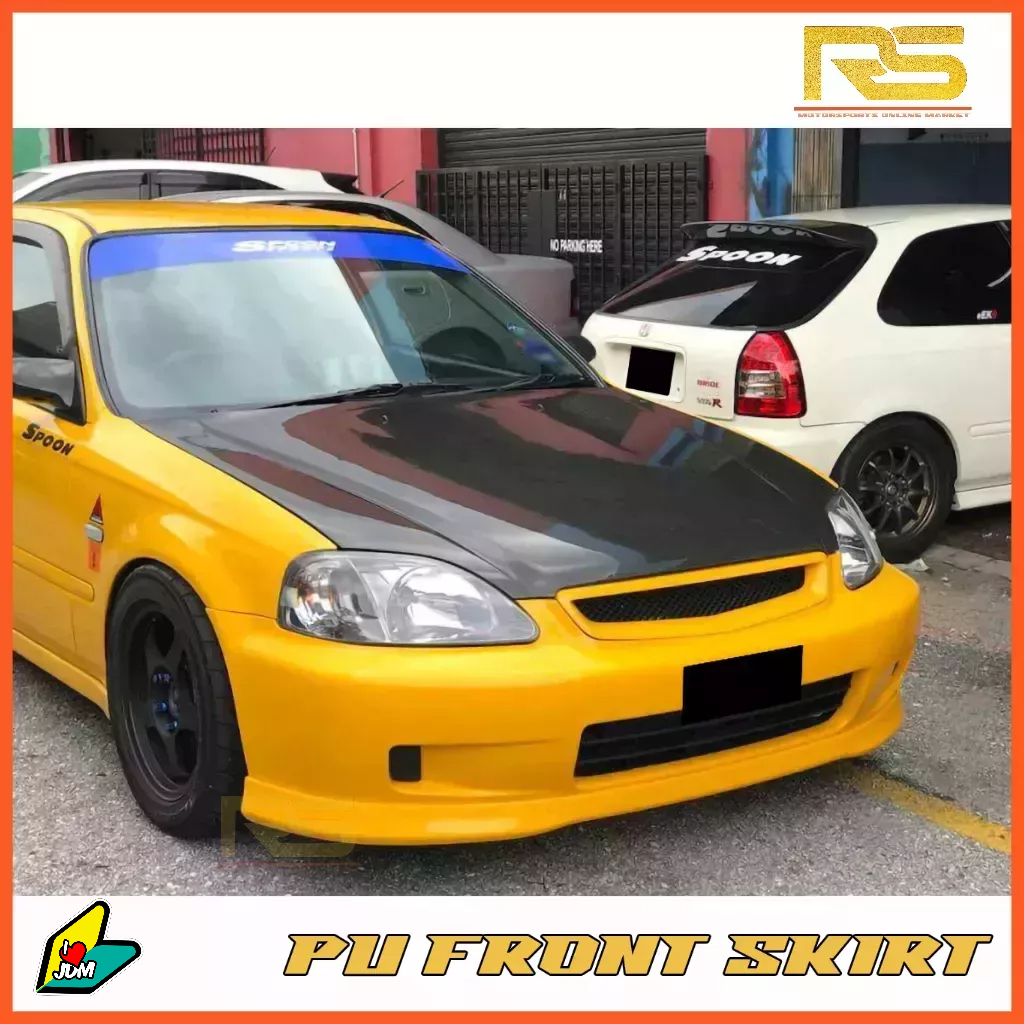 JDM Honda Civic EK TYPE-R PU Front Skirt / Getah | Shopee Malaysia