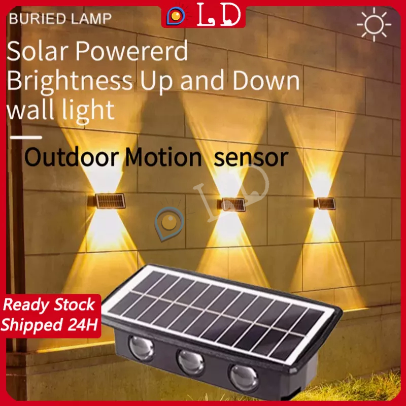 Solar 4/6 LED Lampu Solar Light Outdoor Lighting Garden Wall Lamp For ...