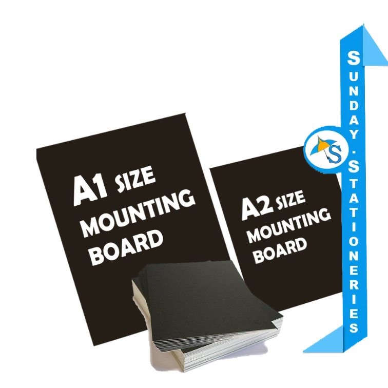 A1 / A2 Black mounting board for poster, DIY, and arts &craft Shopee