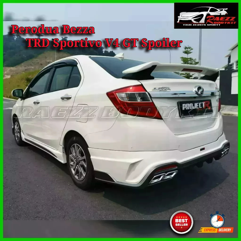 💥Ready Stock💥Perodua Bezza TRD Sportivo V4 GT Spoiler ( WITHOUT PAINT ...