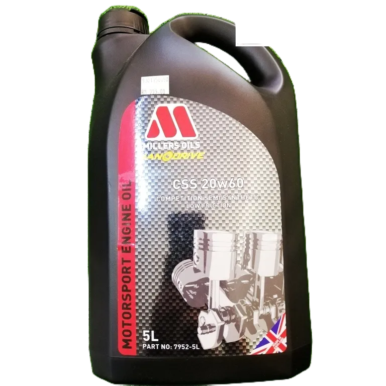 MILLERS NANODRIVE CSS 20W-60 VEHICLE SEMI SYNTHETIC OIL 5L MINYAK ENJIN ...