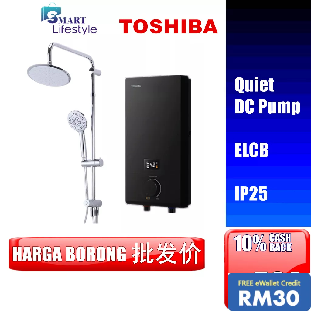 Sharp WHP315RN / Toshiba DSK38ES3MB-RS / Instant Water Heater With Pump +  Rain Shower Hot Shower | Shopee Malaysia