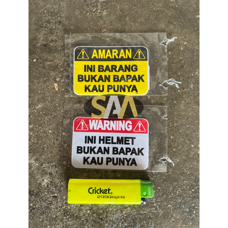 STICKER AMARAN NI HELMET BARANG BUKAN BAPAK KAU PUNYA STIKER TOPI
