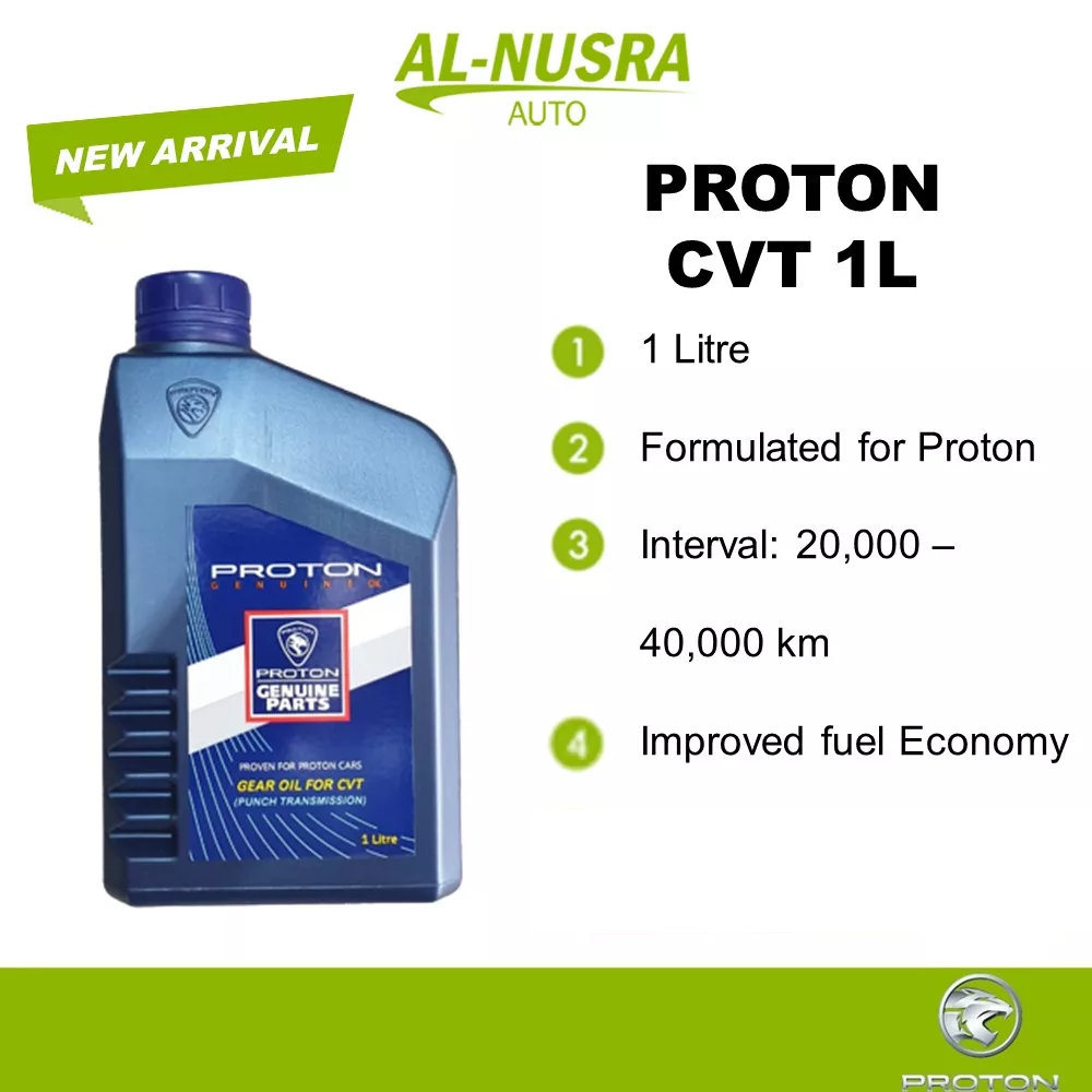 PROTON CVT GEAR OIL 1L CONTINUOUSLY VARIABLE TRANSMISSION FLUID MINYAK