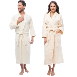 BJÄLVEN Bathrobe - beige S/M