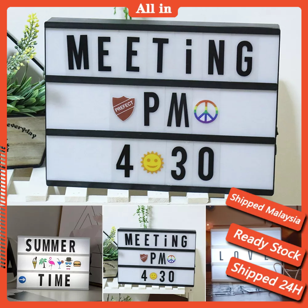 A6 Lightbox Led Box Alphabet Light Message Box DIY Light Box Letters