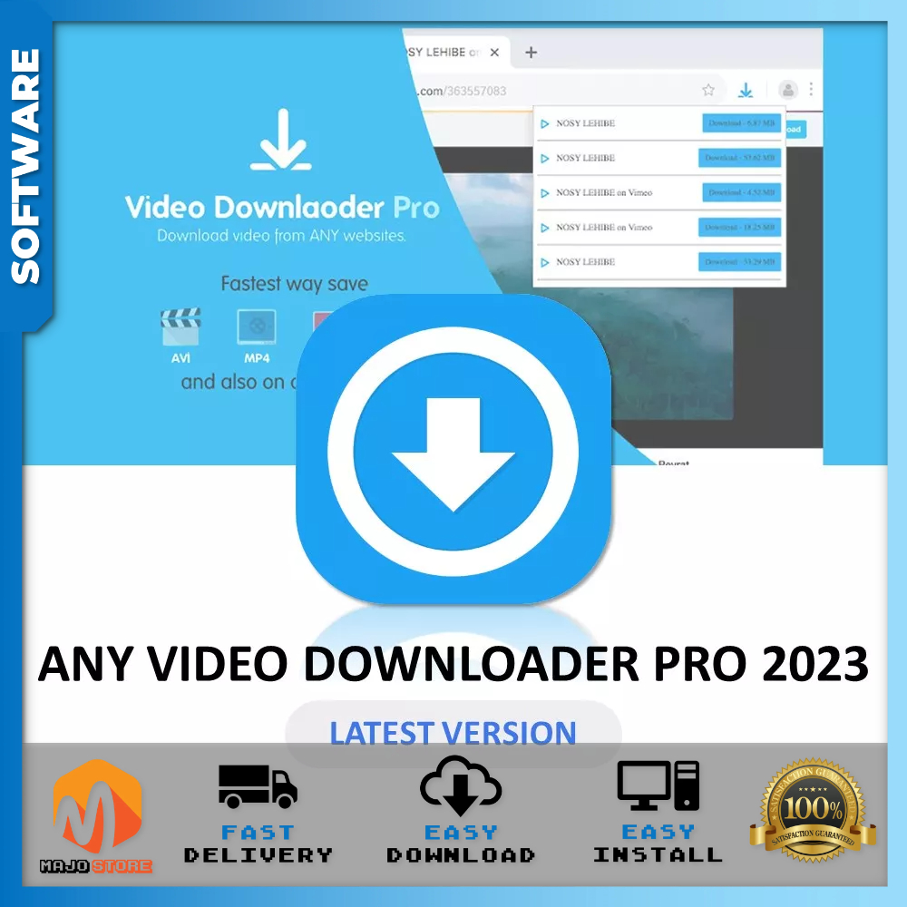 [PC SOFTWARE] Any Video Downloader Pro 2023 PC Digital Download Windows