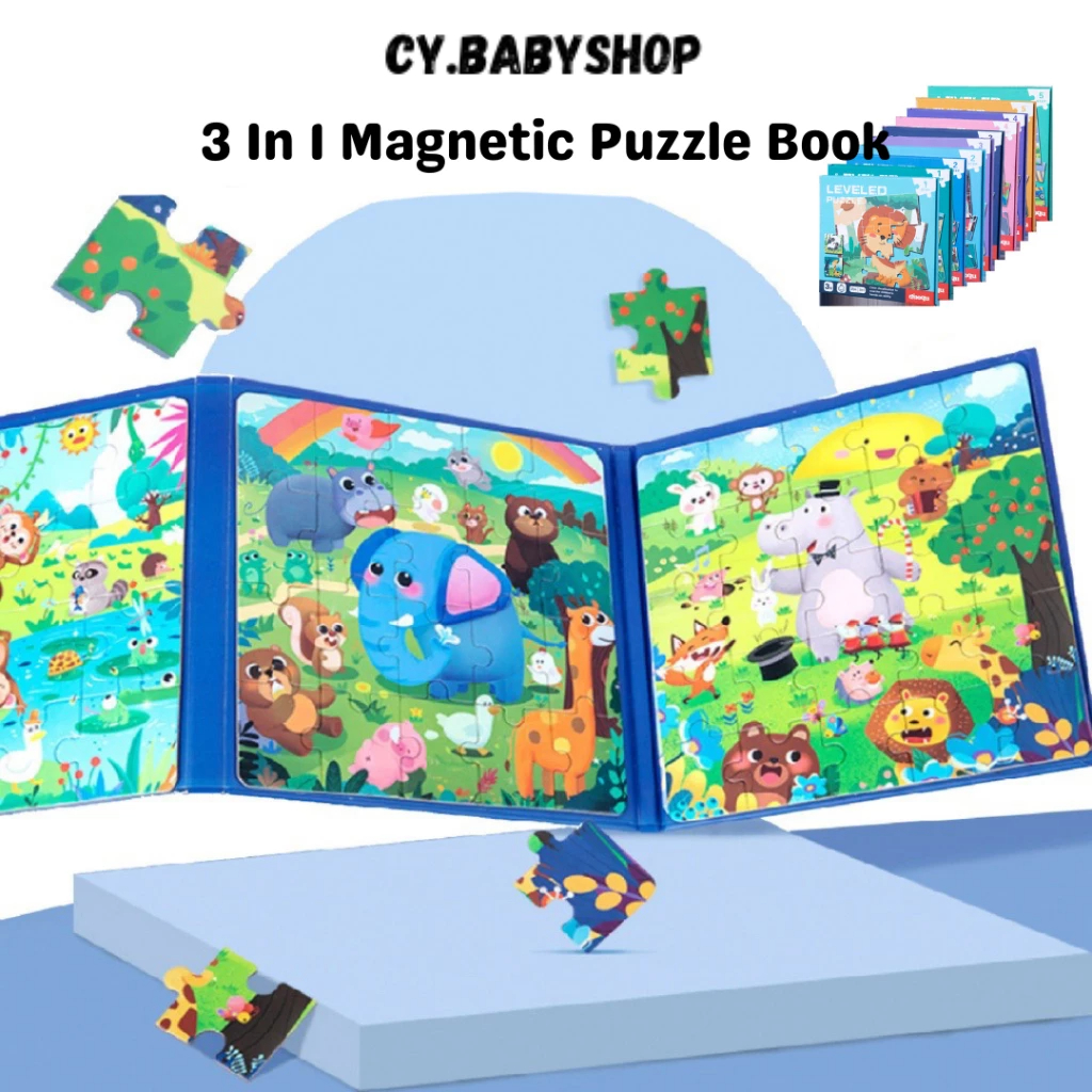[FAST DELIVERY] 3in1 Jigsaw Foldable Puzzle Book Kids Learning