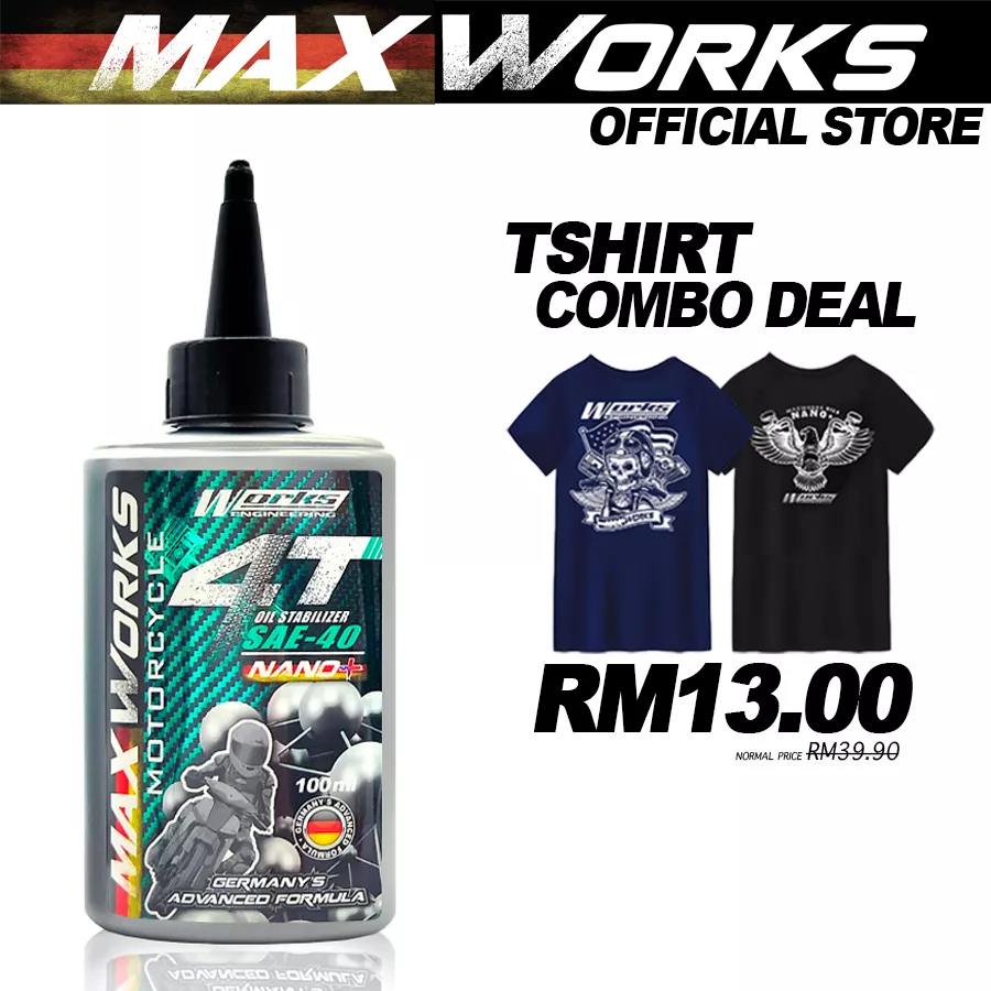 SAE-40 4T NANO+ Oil Stabilizer Maxworks Works Engineering (100ml ...