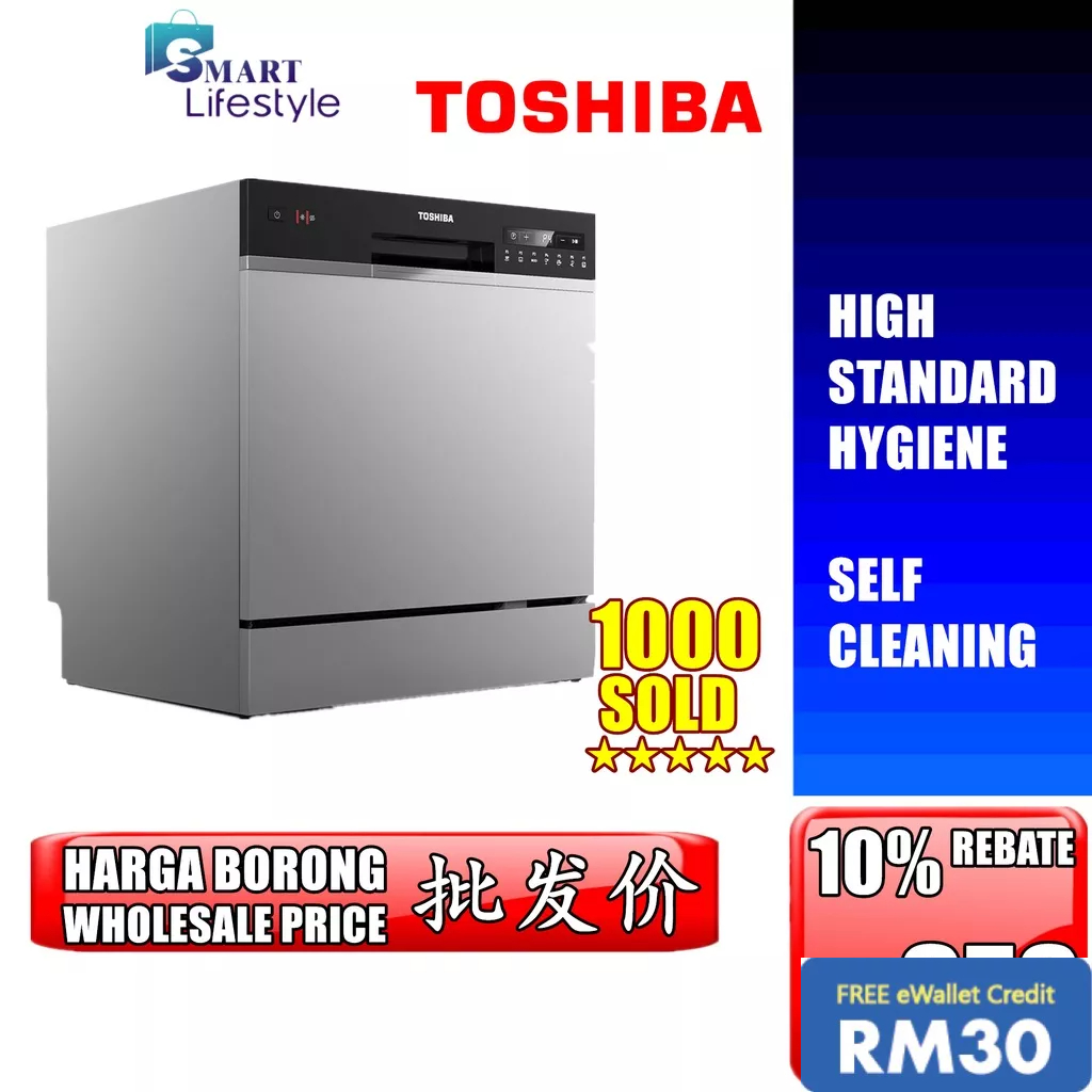 [FREE SHIPPING] Toshiba Table Top Dishwasher Machine DW08T1/DW14F1S