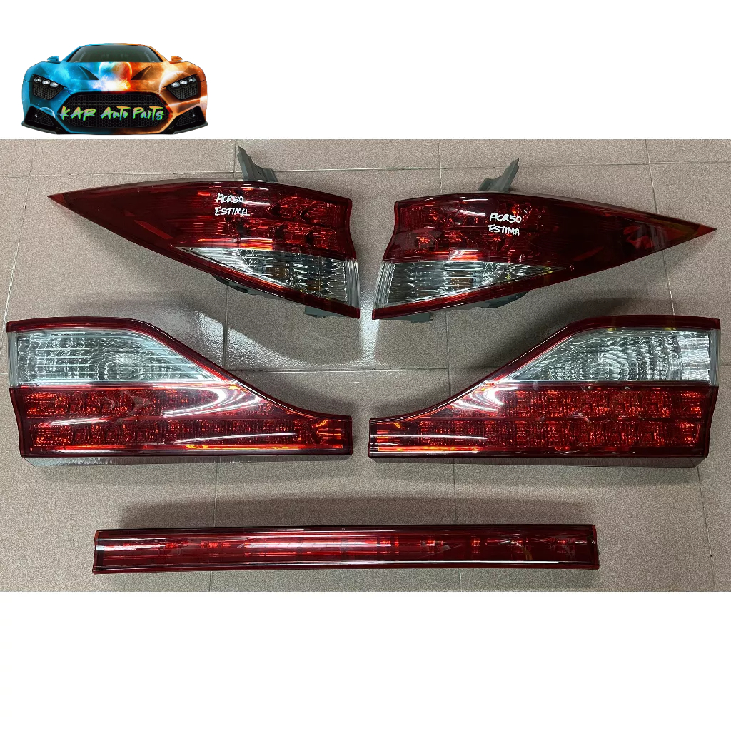 TOYOTA ESTIMA ACR50 REAR TAIL LIGHT LAMP LAMPU BELAKANG (1SET 5PCS ...
