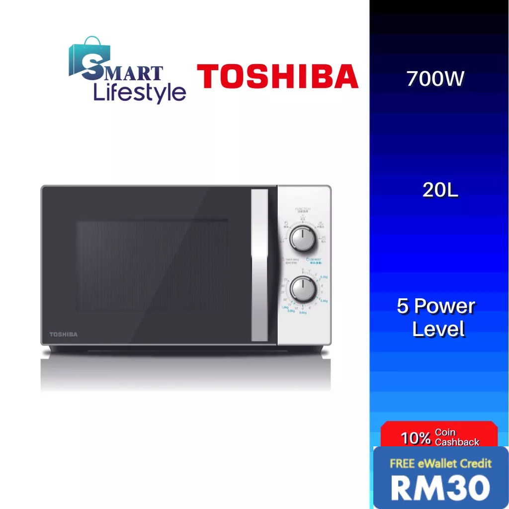 Toshiba Microwave Oven (20L) MWPMM20P(WH) Shopee Malaysia