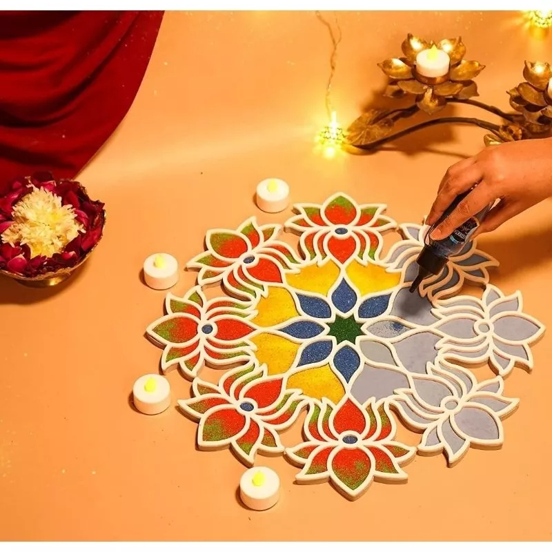 (30 cm NEW STOCK)Reusable indian Rangoli matt / home decor / Rangoli ...