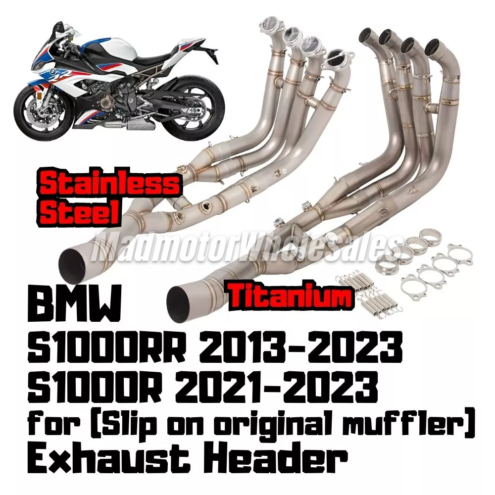 BMW S1000RR 19-23 S1000R 21-23 Stainless Steel / Titanium Exhaust ...