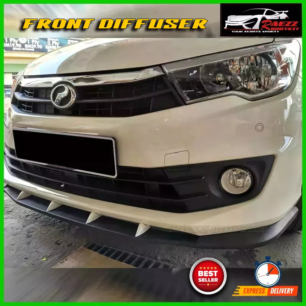 Ready Stock Perodua Bezza 16 -19 Sportivo PU Front Diffuser ( Without ...