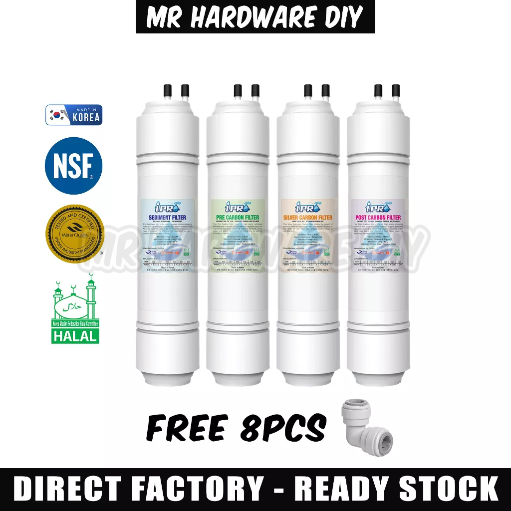 iPRO Korea Premium Water Purifier Filter Catridge 4 in 1 Set - 8 9 10 ...