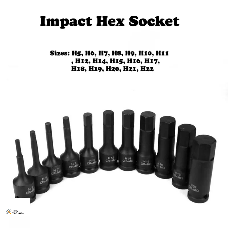 1/2” 78mm Length Impact Hex Socket Wrench Allen Key Impact Socket