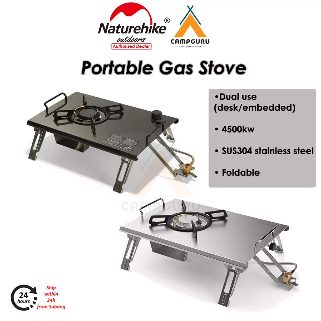 Stove 4 Burner Camping Gas Portable Outdoor Camp Hiking Stainless