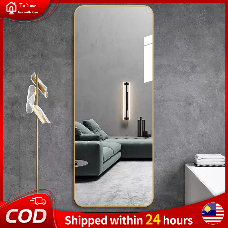 Fulllength Mirror wall mirror bedroom living room mirror decorative mirror 90CM Cermin Panjang