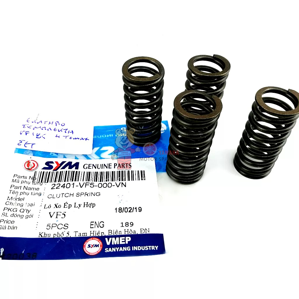 100% ORIGINAL SYM VF3i CLUTCH SPRING 0 22401-VF5-000-VN KLAC KLAS ...