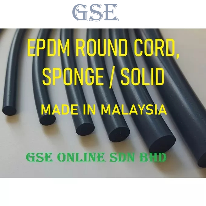 EPDM Round Rubber Sponge Cord (Medum Density), EPDM O Ring Sponge Cord ...