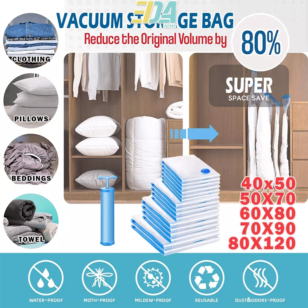 Waterproof Vacuum Storage Bag Storage Compression Air tight Sealer Bag