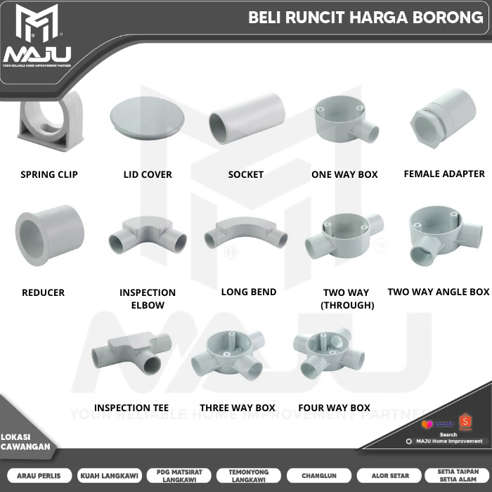 HERO PVC CONDUIT ACCESSORIES 20/25MM | Shopee Malaysia