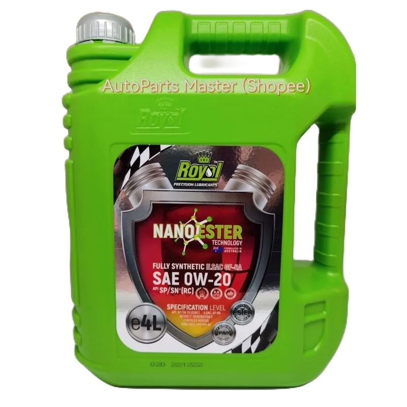 Royal NanoEster Technology Fully Synthetic Petrol Engine Oil SAE 0W20 ILSAC GF6A API SP/SN
