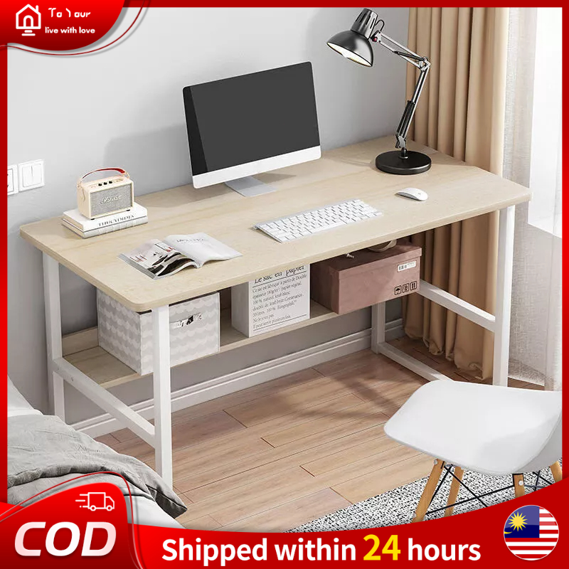 【Ready Stock】120CM Meja Student study Desk Computer Table modern ...