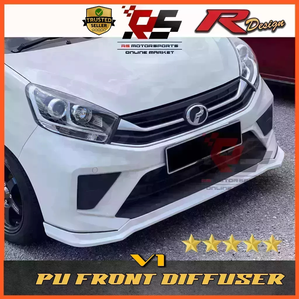 Ready Stockr Design V Perodua Axia Facelift G Spec Pu Front Diffuser Front