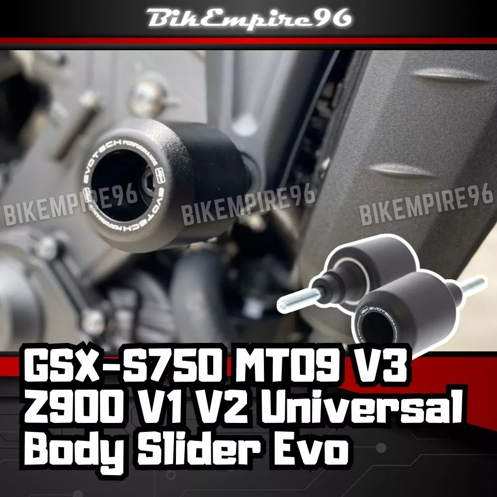 Suzuki GSXS750 MT09 V3 Z900 V1 V2 Body Slider Evotech Universal Frame Slider Engine Crash