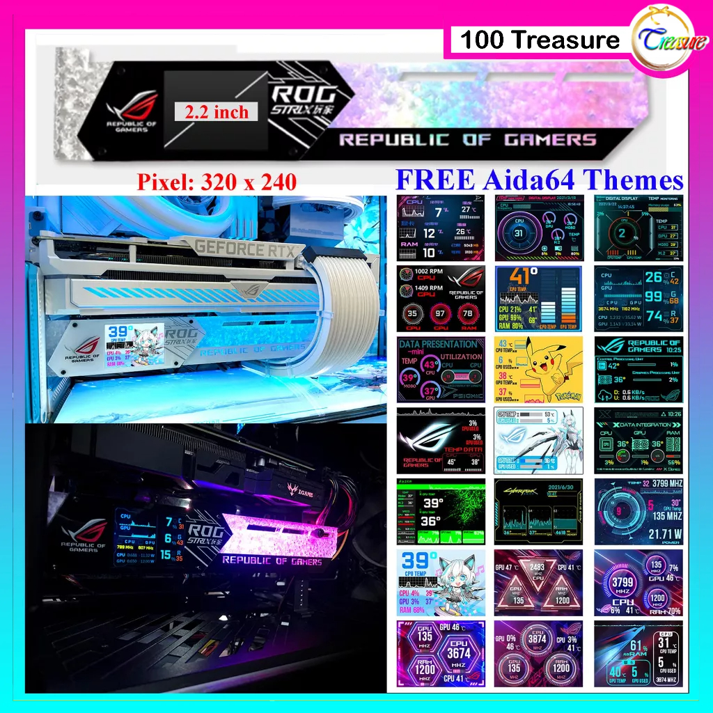 Preorder: Custom Upgraded Version Graphics Card Holder with 2.2 inch ...