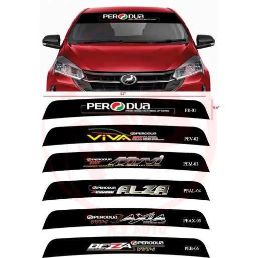 Perodua Sticker Front Car Windscreen Windshield Sticker Car Mirror