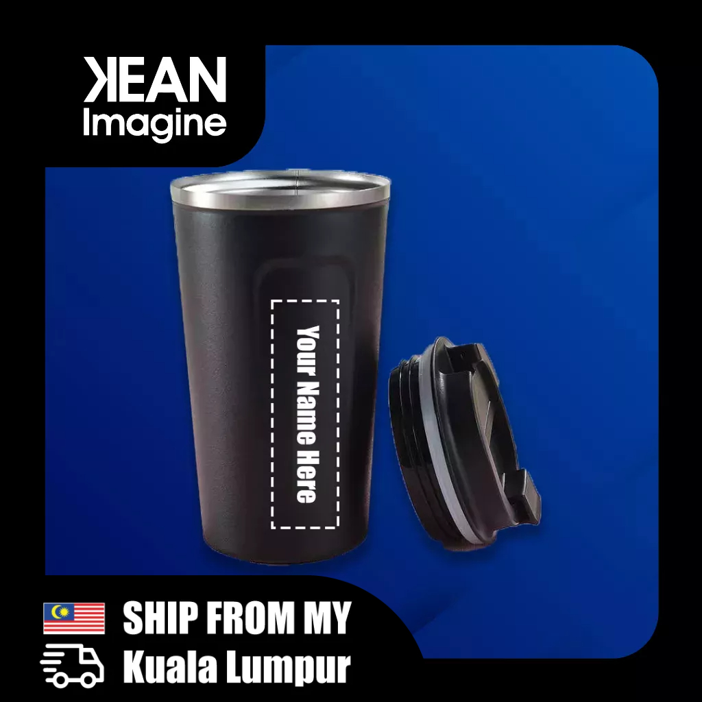 thumbnail image 2 of Personalised 500ml Double Wall Insulated Thermos Cup – Any Message – Purple 2 of 5