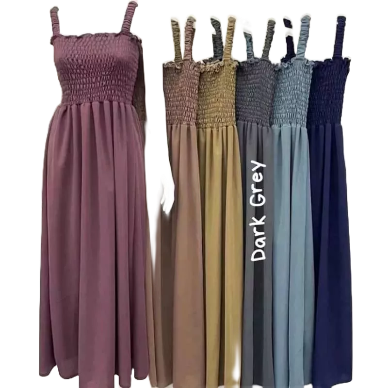 Women s Sleeveless TALI DRESS GETAH Dress Panjang Dress Labuh Kembang 