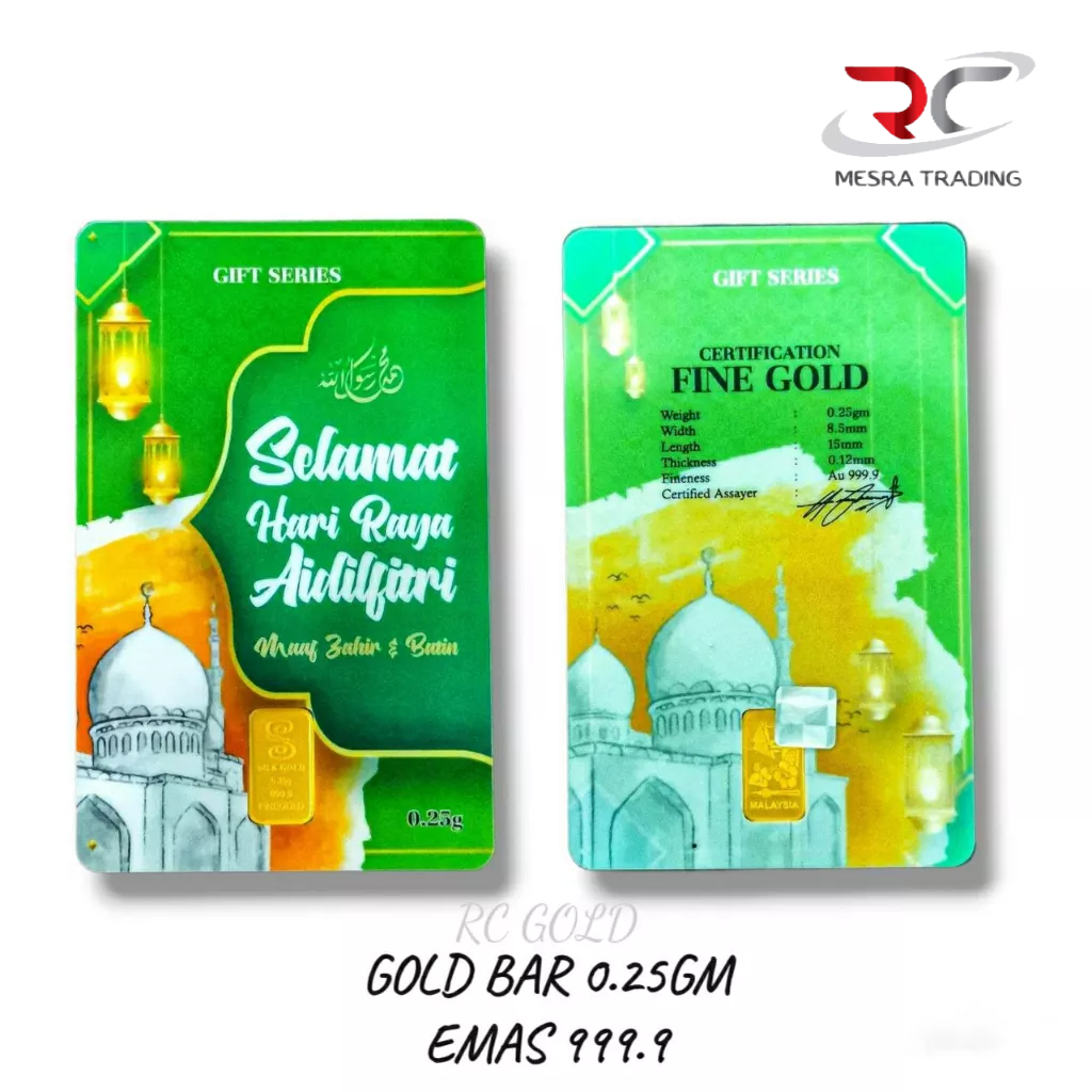 GOLD BAR SILK GOLD EMAS 999.9 GOLD BAR 0.25GM EMAS 999.9 GIFT SERIES ...