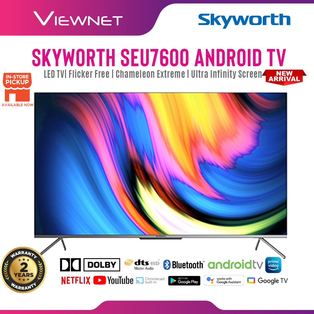 Skyworth Android Smart TV Infinity Screen UHD TV DVB-T2 4K Google TV ...