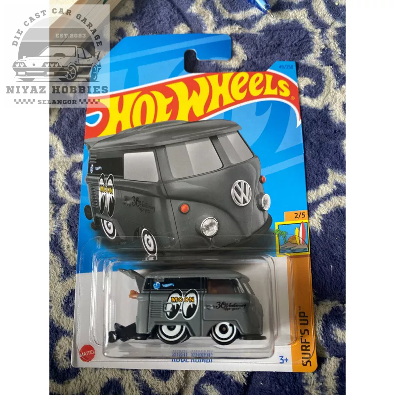 Hot Wheels Surfs Up Kool Kombi Mooneyes Grey Shopee Malaysia