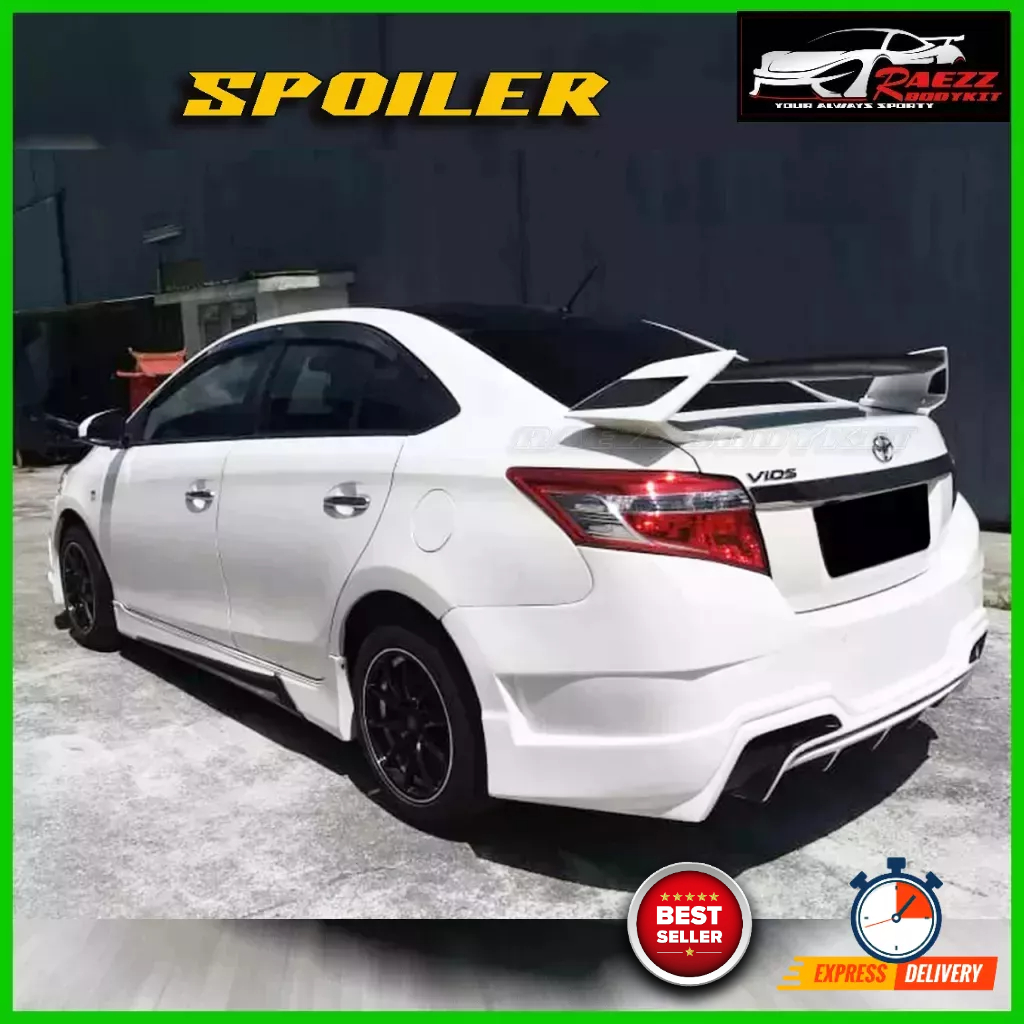 Ready Stock Toyota Vios 14 ~18 Galaxy X Spoiler ( Without Paint 