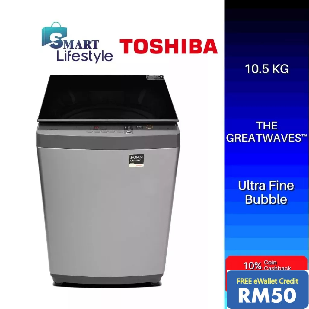 Toshiba Top Load Washing Machine (10.5kg) AWUK1150HM(SG) Shopee Malaysia