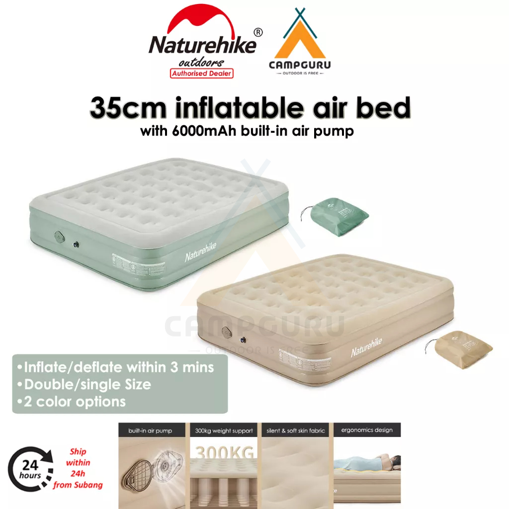 Naturehike Inflatable Single Double Air Bed Mattress 35cm with
